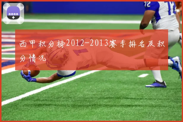 西甲积分榜2012-2013赛季排名及积分情况